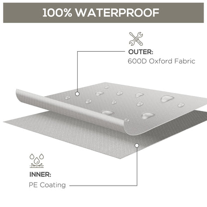 Close-up of the waterproof fabric layers of the patio furniture cover