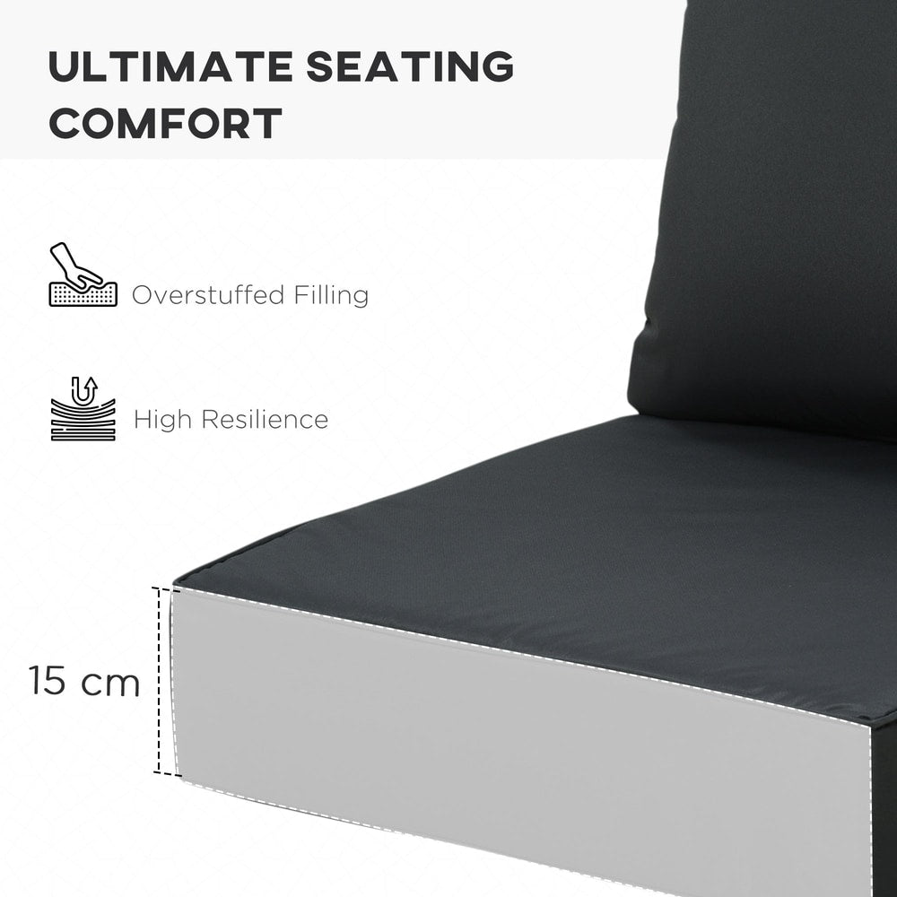Close up of the outdoor seat and back cushions showing filling details