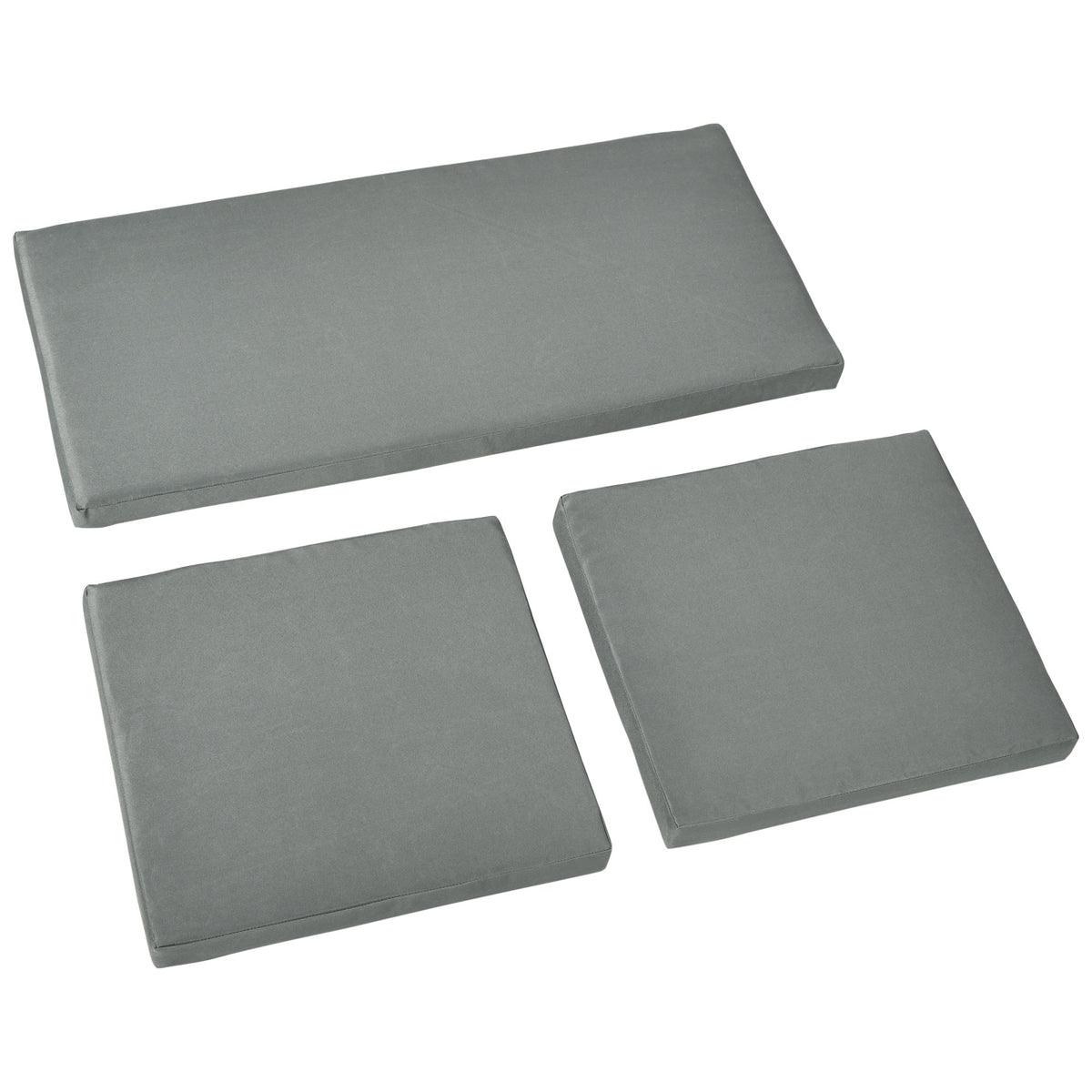Outsunny Outdoor Seat Cushion Pads for Rattan Furniture in dark grey shown from above