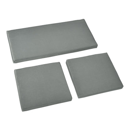 Outsunny Outdoor Seat Cushion Pads for Rattan Furniture in dark grey shown from above