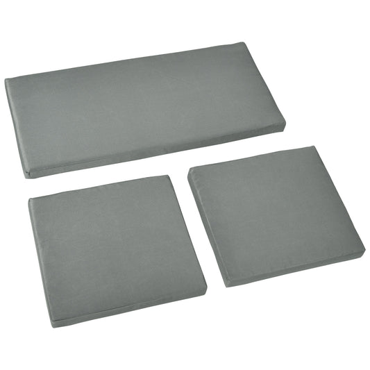 Outsunny Outdoor Seat Cushion Pads for Rattan Furniture in dark grey shown from above