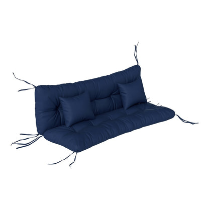 Outsunny Outdoor Seat Cushions dark blue set with two small scatter pillows
