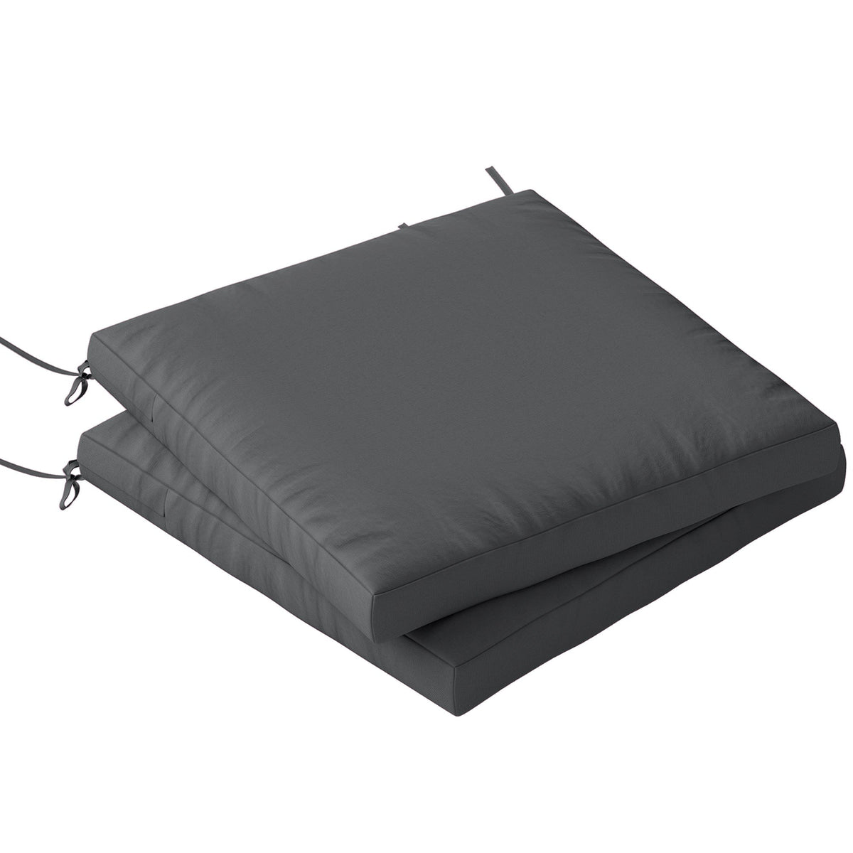 Outsunny Outdoor Seat Cushions Set of 2 with Ties stacked on a plain white background
