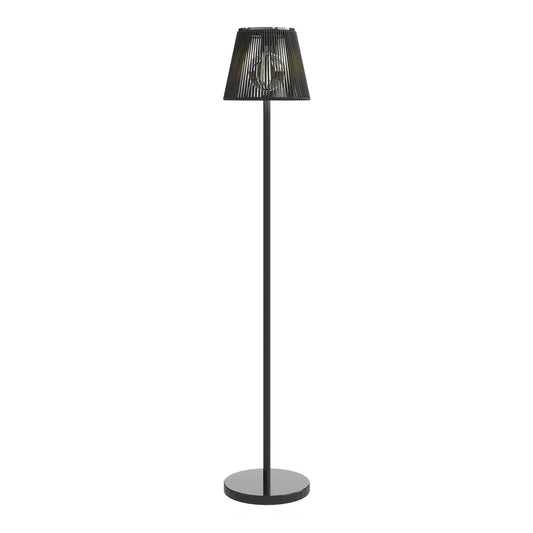 Outsunny Outdoor Solar Floor Lamp in Black