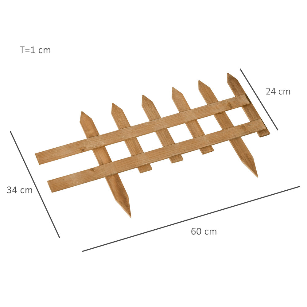 A single wooden picket fence section with dimensions indicated