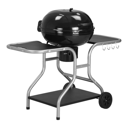 Outsunny Portable Charcoal Kettle Grill in Black