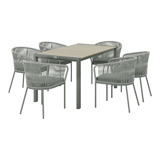 Outsunny Rattan Dining Set in Grey