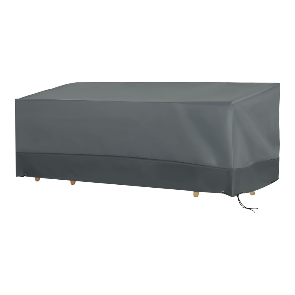 Outsunny Rectangular Patio Garden Furniture Cover Waterproof in grey on a white background