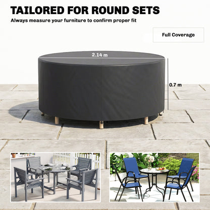 the protective covers showing dimensions and examples of furniture it can cover