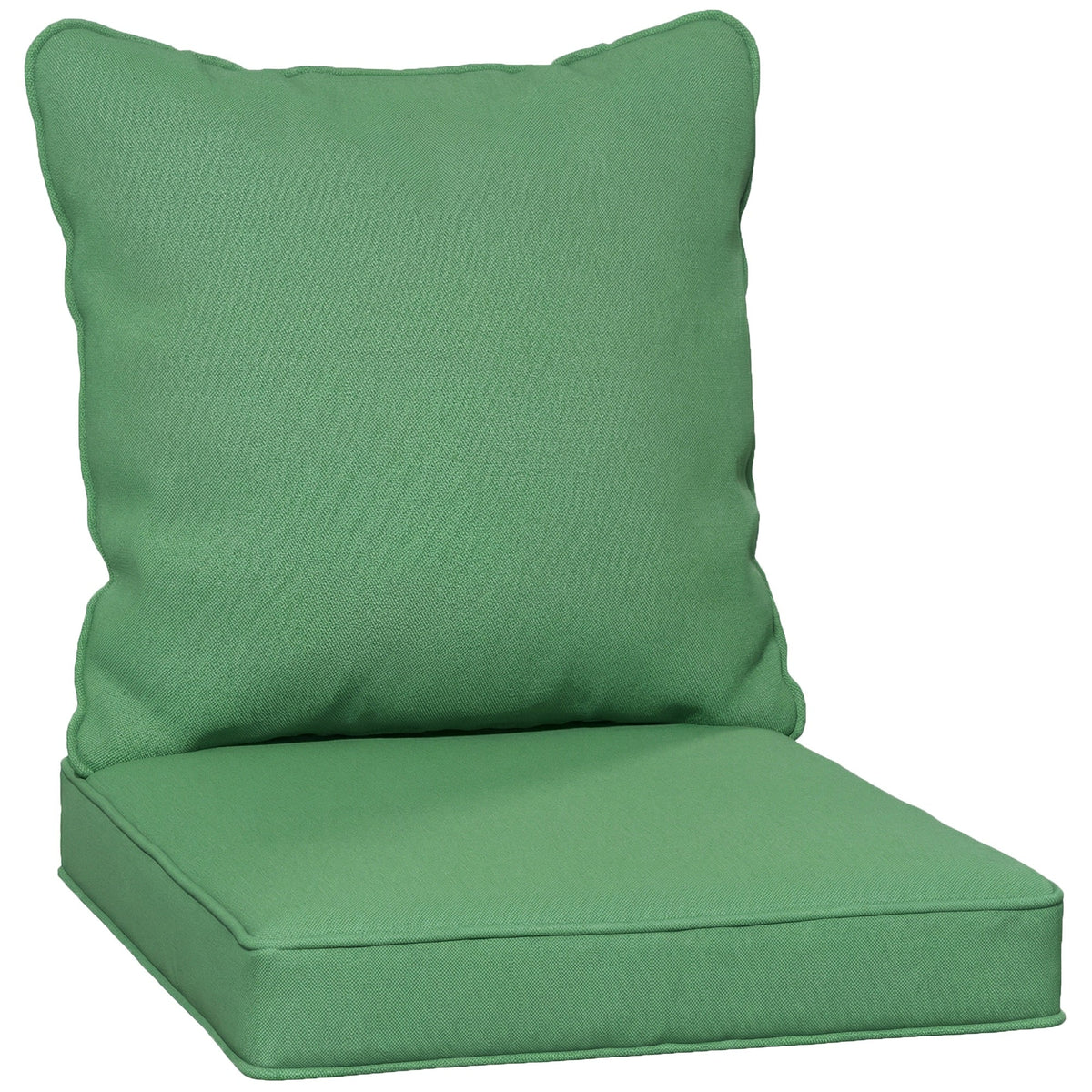 Outsunny Seat and Back Padded Cushion Set, green seat and back cushions for outdoor furniture
