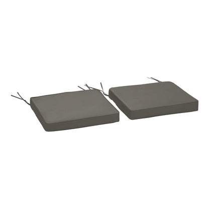 Outsunny Set of 2 Garden Chair Cushions with Ties, dark grey outdoor furniture cushions