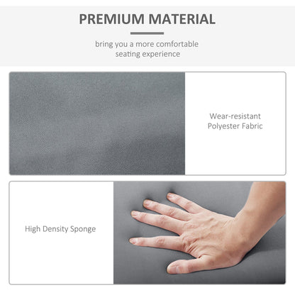 Close up of the wear-resistant polyester fabric and high density sponge of the cushions