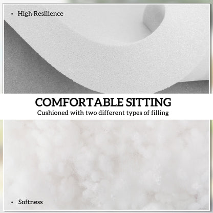 The comfortable sitting filling of the garden seat cushion