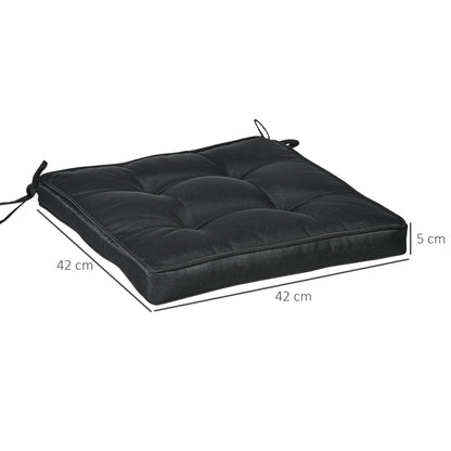 The garden seat cushion shown with dimension lines indicating its square shape