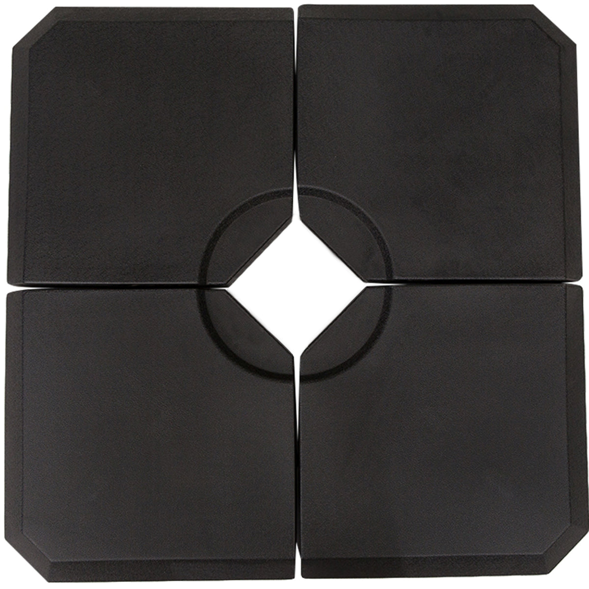 Outsunny Set of 4 Parasol Base Stand Weights in Black