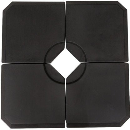 Outsunny Set of 4 Parasol Base Stand Weights in Black