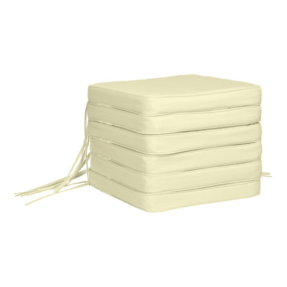 Outsunny Set of 6 Pcs Chair Cushion stacked neatly on a plain white background