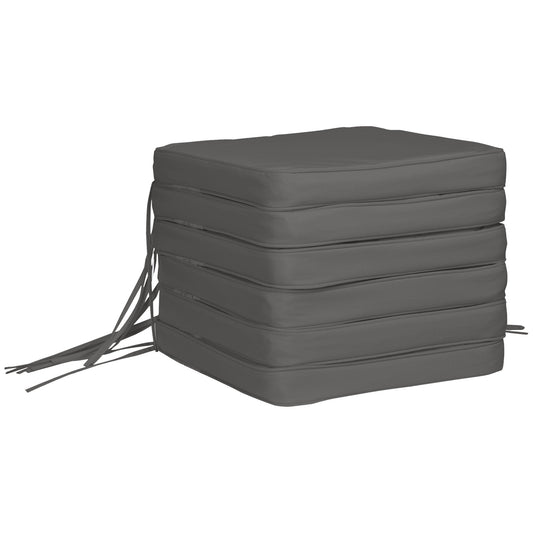 Outsunny Set of 6 Pcs Chair Cushion stacked neatly on top of each other