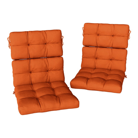 Outsunny Set of Two Padded Outdoor Seat Cushions in Orange