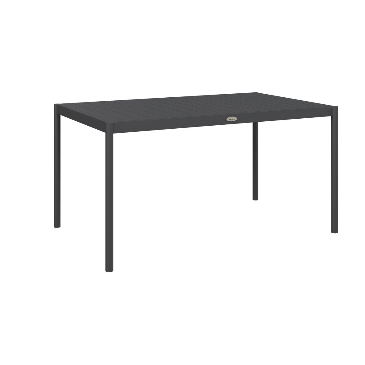 Outsunny Six-Seater Outdoor Table in Dark Grey