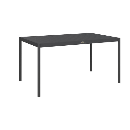 Outsunny Six-Seater Outdoor Table in Dark Grey