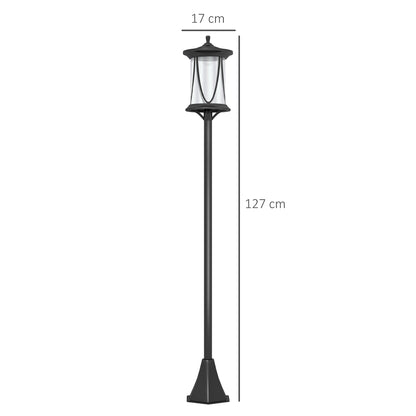 A diagram showing the dimensions of the garden lighting lamp post