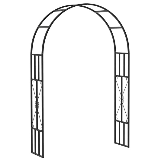 Outsunny Steel Garden Arch in Black