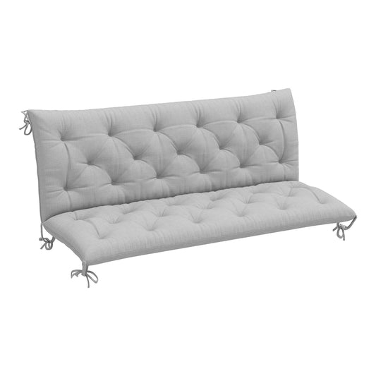 Outsunny Three-Seater Bench Cushion in Light Grey