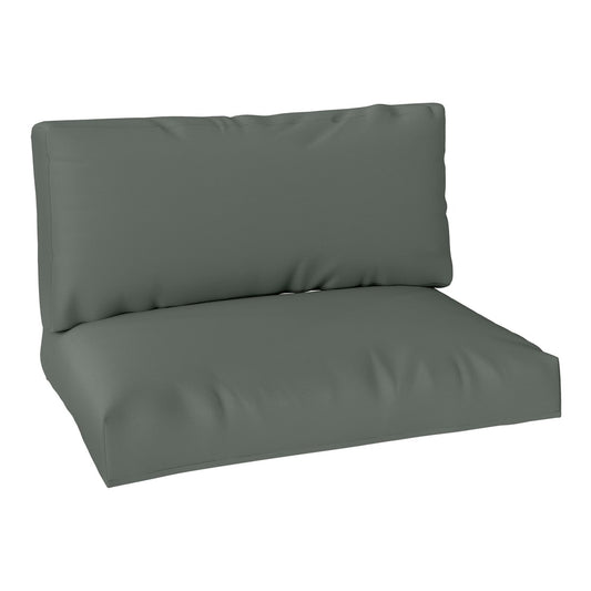 Outsunny Two Piece Seat Pallet and Back Cushions in charcoal grey fabric