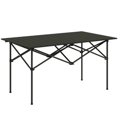 Outsunny Two-Seater Portable Aluminium Table in Black