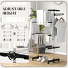 HOMCOM Four-Shelf Collapsing Clothes Horse, With Side Arms and Wheels - Black