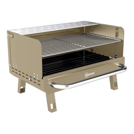 Outsunny Portable BBQ Grill in Khaki