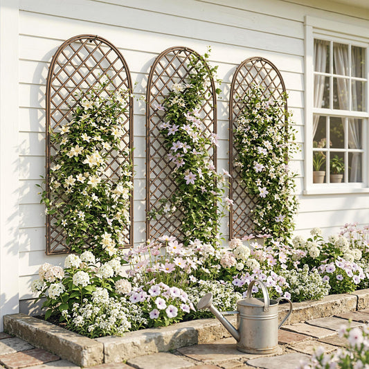Outsunny Garden Trellis in a Natural Wood Finish