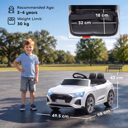 AIYAPLAY Sportback Licensed Ride on Car in White