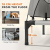 PawHut Portable Elevated Dog Bed with Removable Canopy, Cooling Raised Pet Cot for Small Medium Dogs, 76 x 61 x 60 cm
