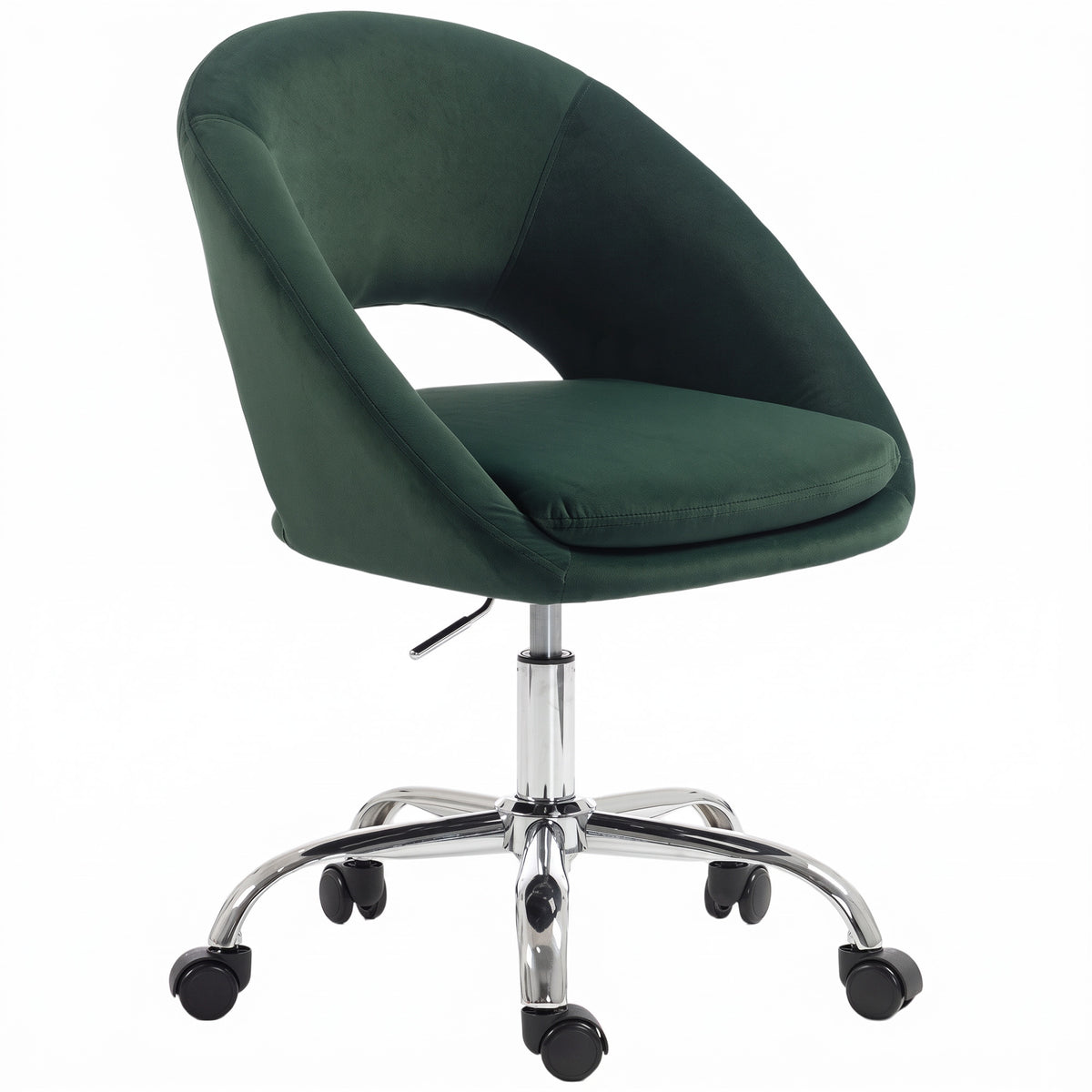 HOMCOM Velvet Desk Chair in Dark Green