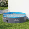 PawHut Foldable Dog Pool for Puppies and Ducks Dog Paddling Pool Bath Tub, Dark Grey, 80 x 20 cm