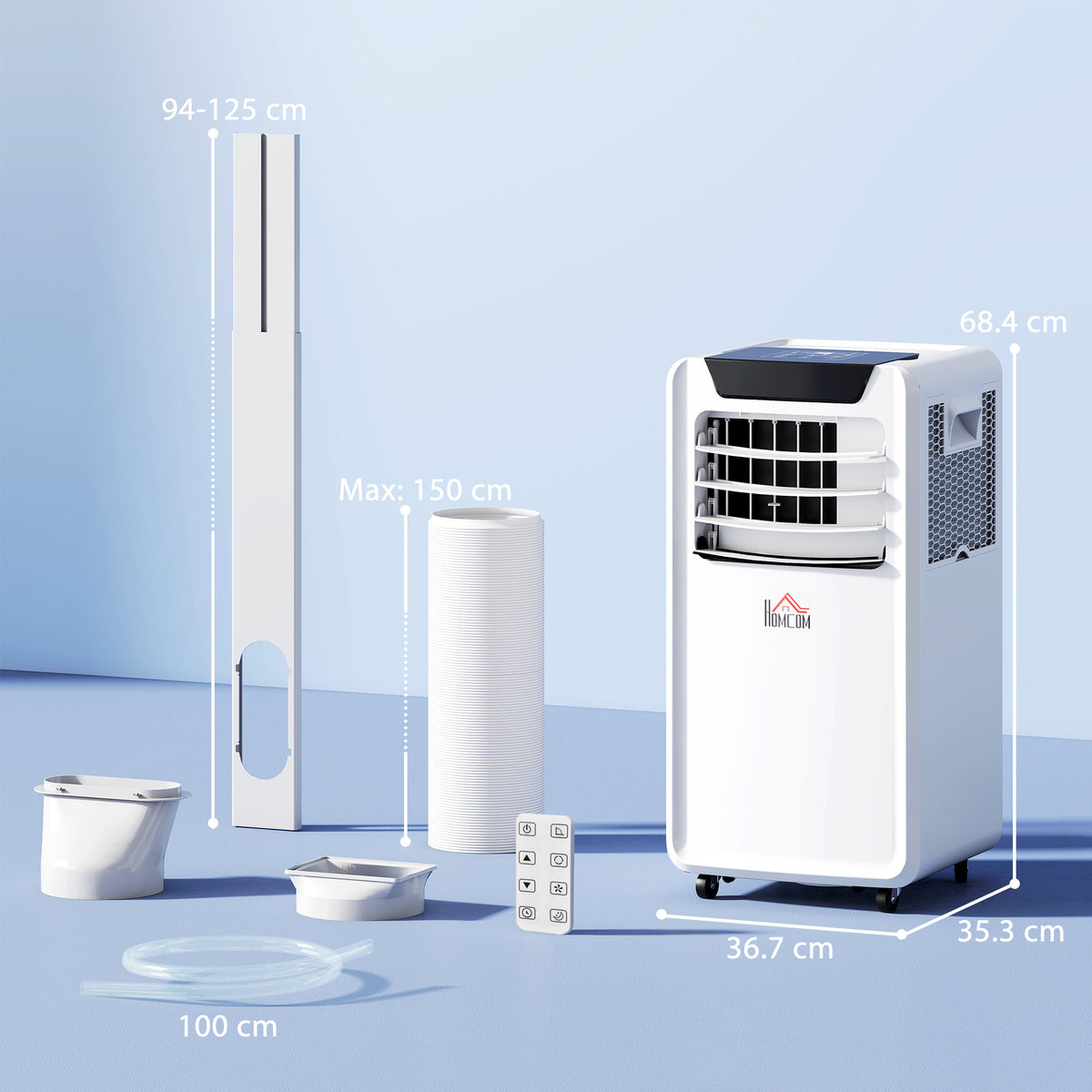 HOMCOM 10000 BTU Air Conditioning Unit in White
