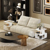 HOMCOM Set of 2 Side Table, Square Coffee Table, Modern End Table with 2 Tier Storage Shelves for Living Room, Bedroom, White