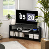HOMCOM Corner TV Stand with 2 Open Shelves for 47 Inch TV - Black