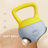 SPORTNOW 10KG Soft Kettlebell, Kettlebell with Non-Slip Handle for Home Gym, Weight Lifting, Strength Training, Yellow/Grey