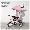HOMCOM 6 in 1 Kids Trike Push Bike w/ Push Handle, Canopy, 5-point Seat Belt, Storage, Footrest, Brake, for 1-5 Years, Pink