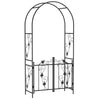Outsunny 2.17m Steel Garden Arch with Gate, Wedding Arch for Outdoor, Garden, 107W x 45D x 217H cm Black