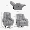HOMCOM Leathaire Eight Massage Point Armchair, with Reclining Back - Charcoal Grey