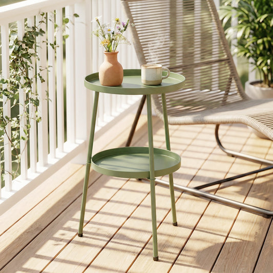 Outsunny Patio Side Table in Light Green