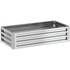 Outsunny Raised Beds for Garden, Galvanized Outdoor Planters, for Herbs and Vegetables, Use for Patio, Backyard, Balcony, Silver