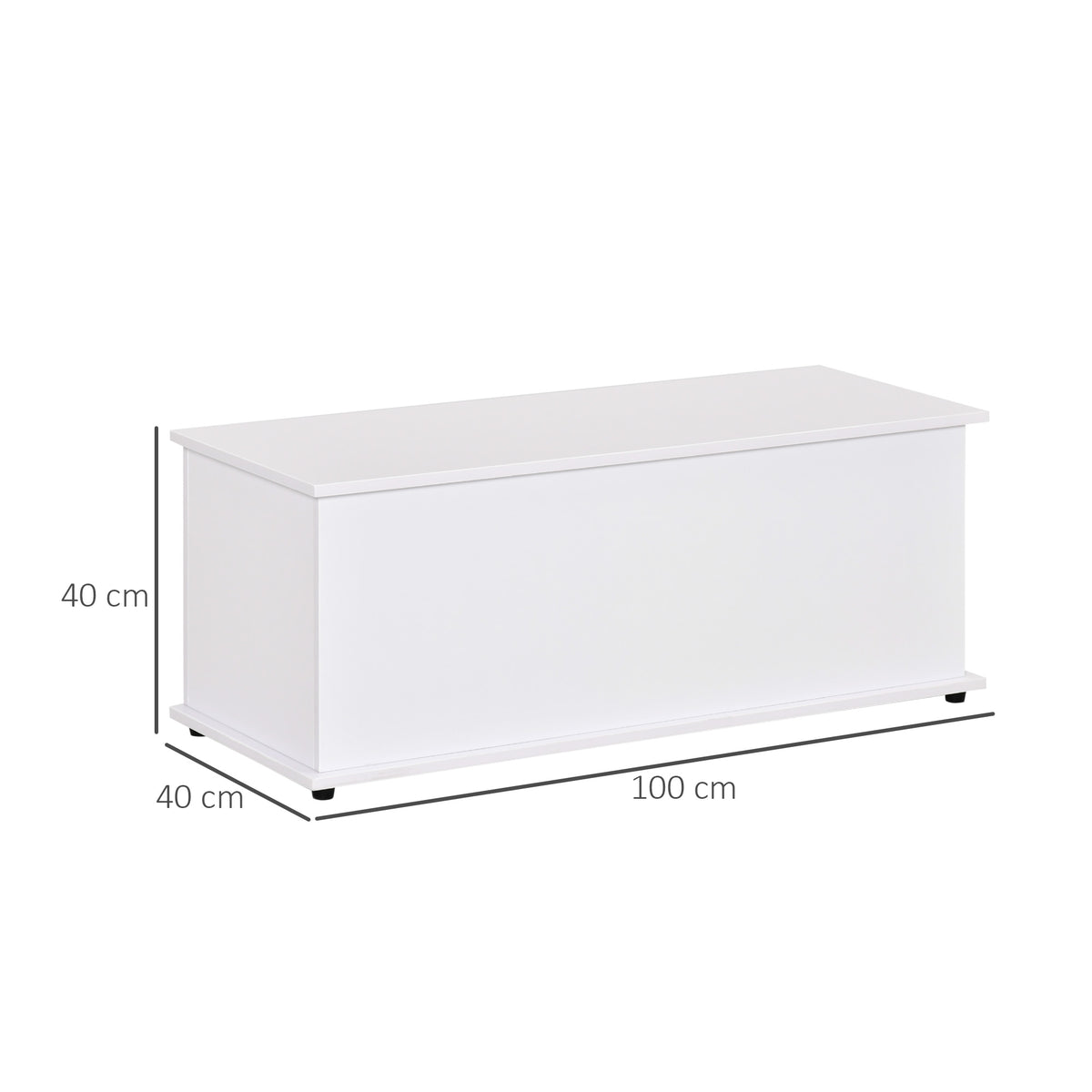 HOMCOM 113L Storage Chest in White