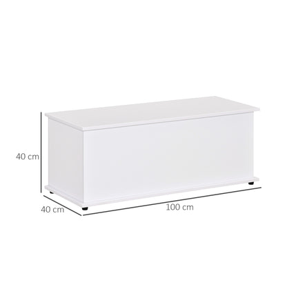HOMCOM 113L Storage Chest in White