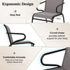 Patio Chairs Set of 2 with Breathable Fabric and Metal Frame-Grey