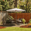 295 x 295 cm Patio Umbrella with Pulley Lift and Ventilation Hole-Beige